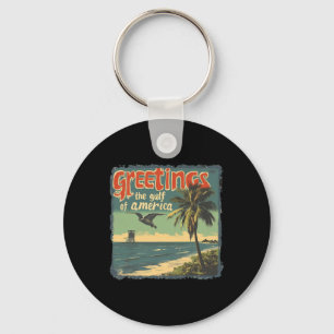 Gulf Of Usa America Greeting From The Patriotic Gu Keychain