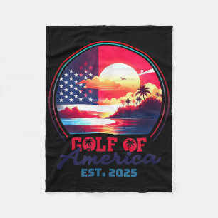 Gulf Of Usa America Shirt Est 2025 Retro Vintage B Fleece Blanket