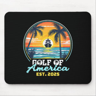 Gulf Of Usa America Shirt Est 2025 Retro Vintage B Mouse Pad