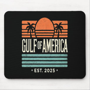 Gulf Of Usa America Sunset &amp; Palm Trees Retro  Mouse Pad