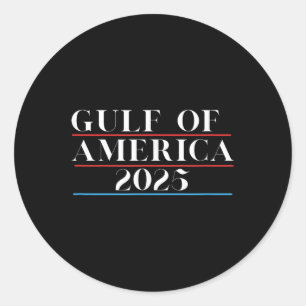Gulf Of Usa America Trump 2025 Classic Round Sticker