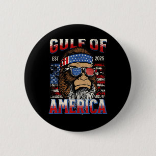 Gulf Of Usa America Trump Funny Bigfoot Mexico 2 Inch Round Button