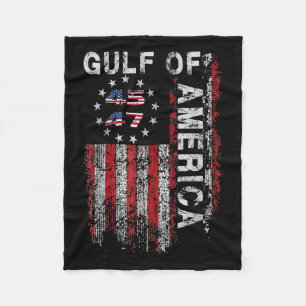 Gulf Of Usa America Trump Greeting From The Patrio Fleece Blanket
