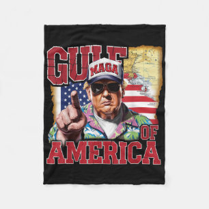 Gulf Of Usa America Trump Greeting From The Patrio Fleece Blanket
