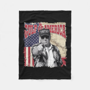 Gulf Of Usa America Trump Greeting From The Patrio Fleece Blanket