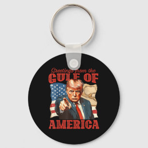 Gulf Of Usa America Trump Greeting From The Patrio Keychain