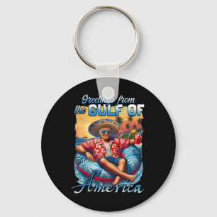 Gulf Of Usa America Trump Greeting From The Patrio Keychain