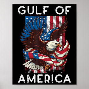 Gulf Of Usa America Us Flag Men Women Kids  Poster