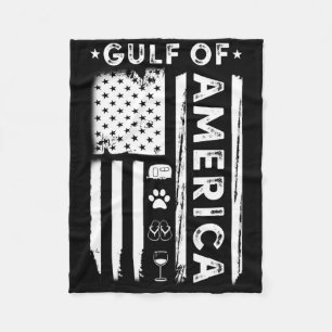 Gulf Of Usa America Vintage American Flag Camping Fleece Blanket