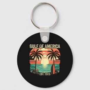 Gulf Of Usa America Vintage Beach America's Gulf M Keychain