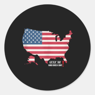 Gulf Of Who Gives A Tank Top Classic Round Sticker