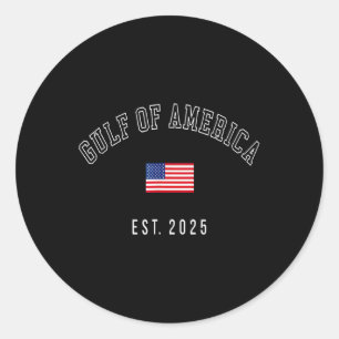 Gulf Retro Of America Est 2025 Usa American Flag M Classic Round Sticker