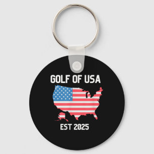 Gulf Retro Of America Est 2025 Usa American Flag M Keychain