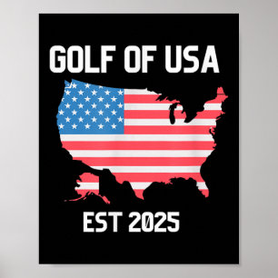 Gulf Retro Of America Est 2025 Usa American Flag M Poster
