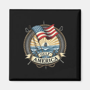 Gulf Retro Of America Est 2025 Usa American Men Wo Magnet