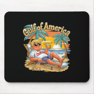 Gulf Retro Of America Est 2025 Vintage Beach Vacat Mouse Pad