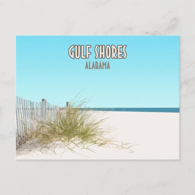 Gulf Shores Alabama Beach Postcard (Front)