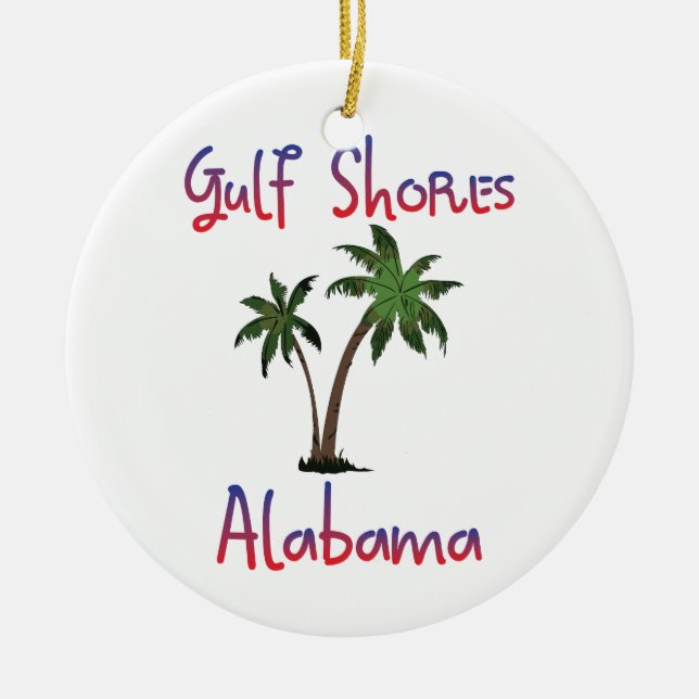 Gulf Shores Alabama Ceramic Ornament (Front)