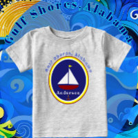 Gulf Shores, Alabama Cute Sailboat Anchor and Name