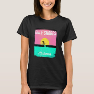Gulf Shores Alabama Retro City Hometown Vintage De T-Shirt