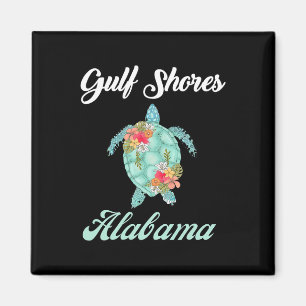 Gulf Shores Alabama Sea Turtle Family Vacation Mat Magnet