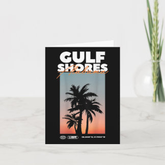 Gulf Shores - Alabama Summer Palm Vacation Usa  Card
