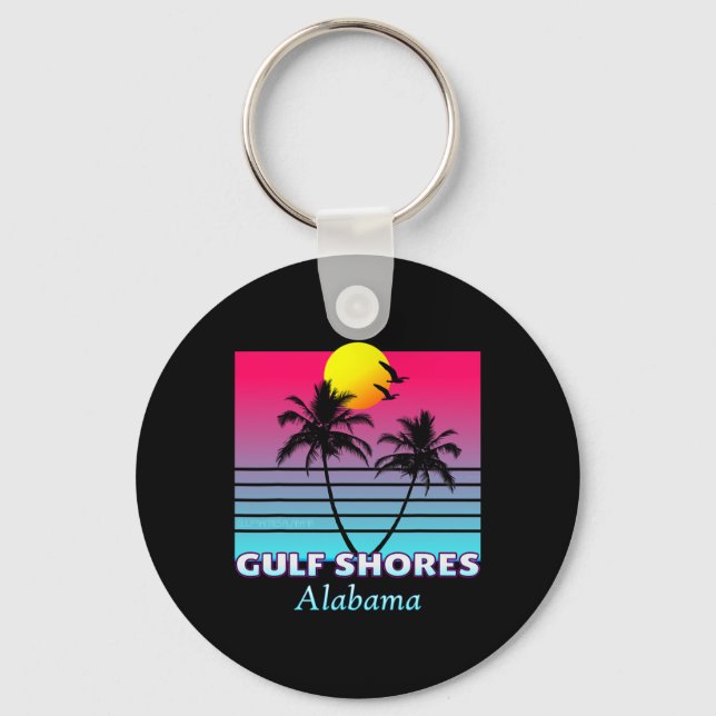 Gulf Shores Alabama Vacation Gift  Keychain (Front)