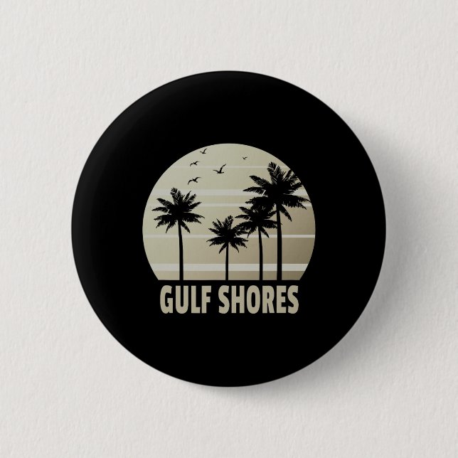 Gulf Shores Alabama Vacation Souvenir  2 Inch Round Button (Front)