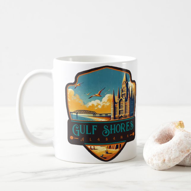 Gulf Shores, Alabama | Vintage Coffee Mug (With Donut)