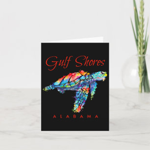 Gulf Shores Alabama Watercolor Sea Turtle  Card