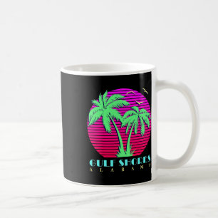 Gulf Shores Alabyma 80s Palm Trees Summer Sunset Coffee Mug