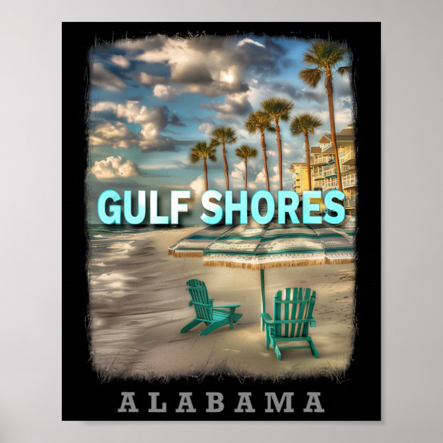 Gulf Shores Alabyma Al Beach Paradise Sd667  Poster (Front)