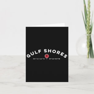 Gulf Shores Alabyma Al Graphic Map T Card