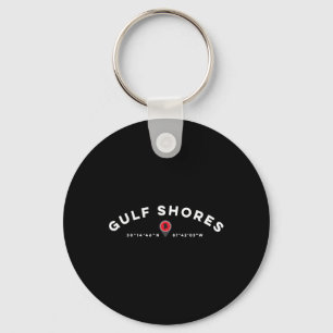 Gulf Shores Alabyma Al Graphic Map T Keychain