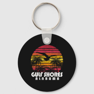 Gulf Shores Alabyma Gift Beach Vintage Shirts Retr Keychain