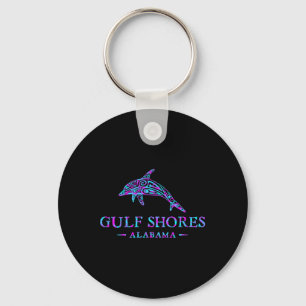 Gulf Shores Alabyma Retro Dolphin Boys Girls Toddl Keychain