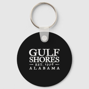 Gulf Shores Alabyma Retro Throwbyck Letter Mens So Keychain
