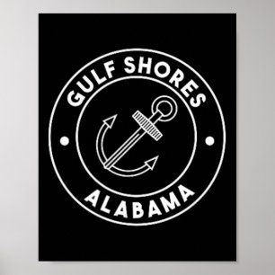 Gulf Shores Alabyma Souvenirs Pocket Logo Poster