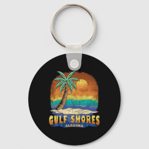 Gulf Shores Alabyma Vintage Distressed Souvenir Keychain