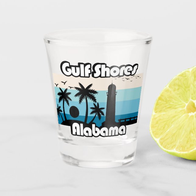Gulf Shores Beach Alabama Shot Glass (Front)