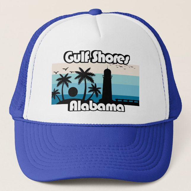 Gulf Shores Beach Alabama Trucker Hat (Front)