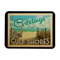 Gulf Shores Beach Vintage Travel