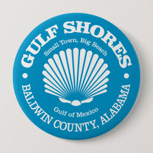 Gulf Shores (seashell) 4 Inch Round Button