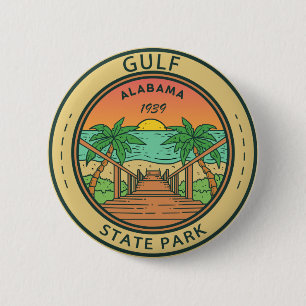 Gulf State Park Alabama Circle Badge 2 Inch Round Button