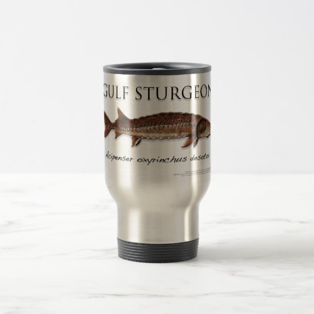 Gulf Sturgeon - Travel Mug (Center)