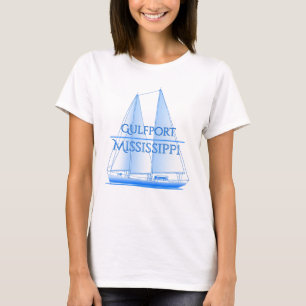 Gulfport Coastal Nautical Sailing T-Shirt