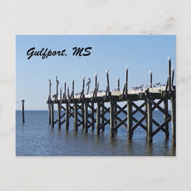 Gulfport Pier Postcard (Front)
