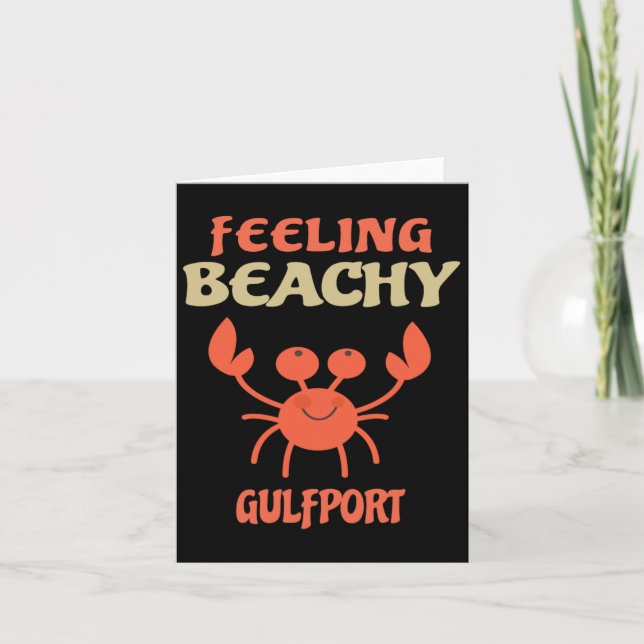 Gulfport Vacation - Mississippi Family Trip  Card (Front)