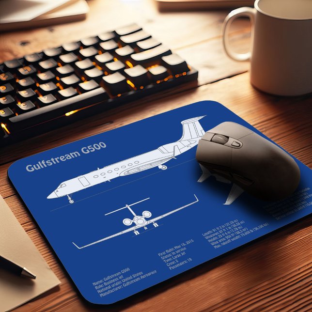 Gulfstream G500 - Airplane Blueprint Plans ABD Mouse Pad (Creator Uploaded)