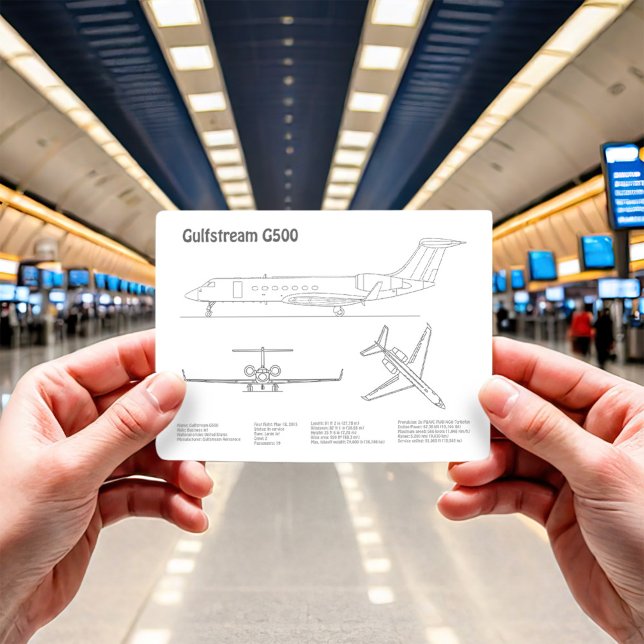 Gulfstream G500 - Airplane Blueprint Plans BD Postcard (Creator Uploaded)